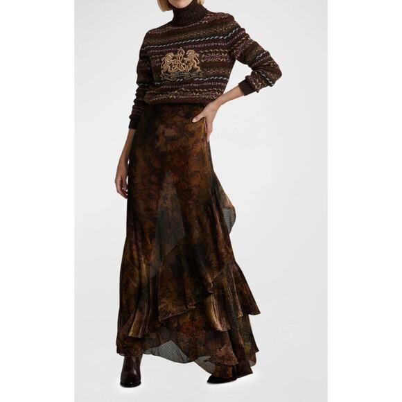 Ralph Lauren Collection Wool Sweater L Fair Isle Crest Cashmere Turtleneck $2490 - Picture 5 of 15